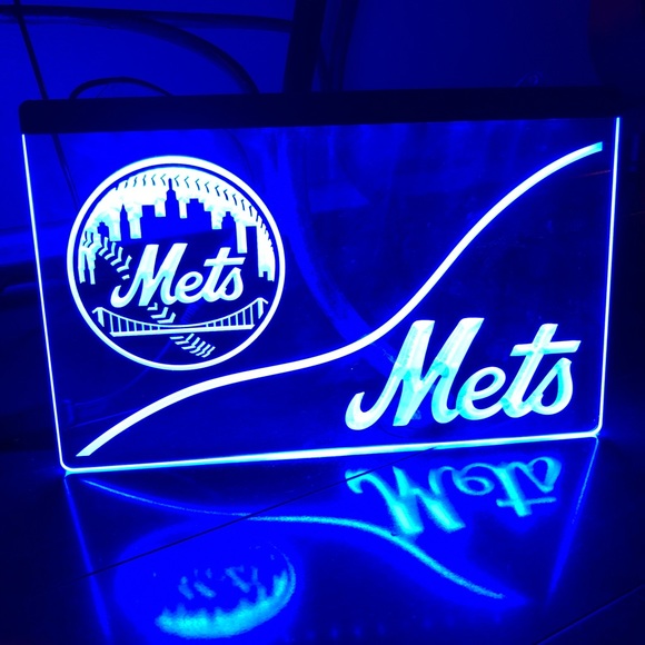 Other New York Mets Led Neon Blue Light Sign 8x12 Poshmark